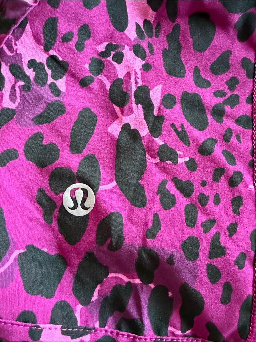 lululemon athletica Pink and Black Leopard Print Athletic Shorts - Picture 3 of 4